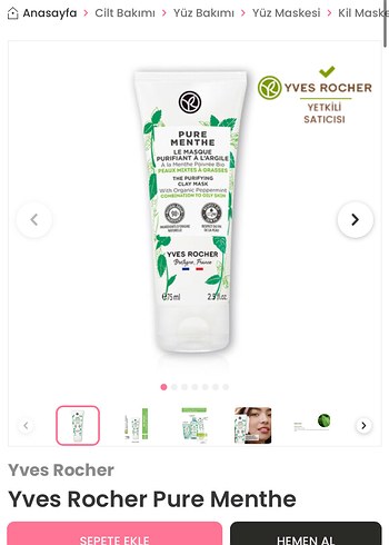 Yves Rocher Pure Menthe Kil Maskesi 75 ml - Görsel 2