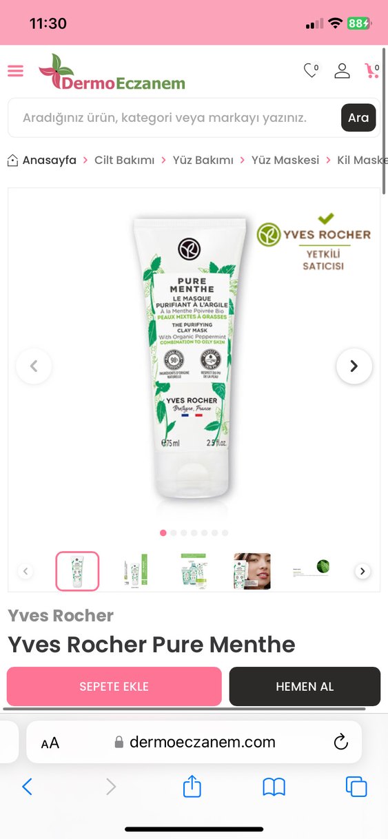Yves Rocher Pure Menthe Kil Maskesi 75 ml - Görsel 2