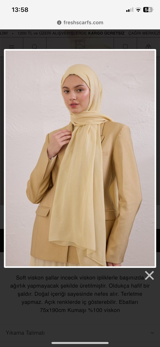 İnci İnce Viskon Kadın Şal - Görsel 2