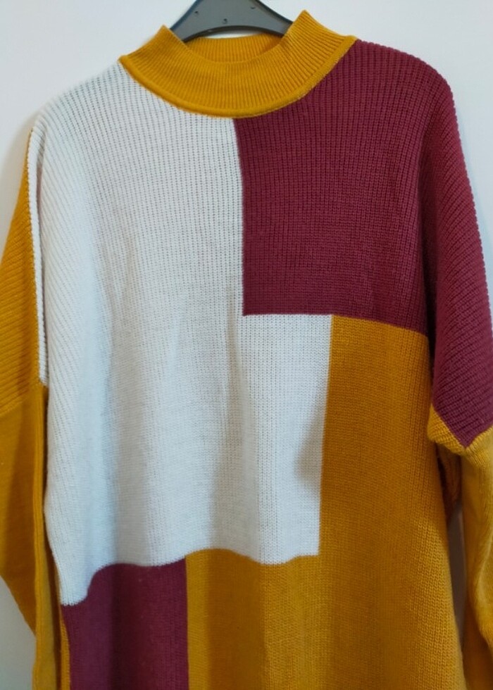 Tunik elbise kazak - Görsel 2