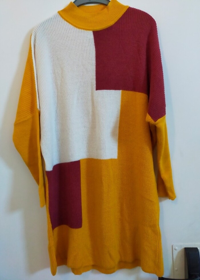 Tunik elbise kazak - Görsel 3