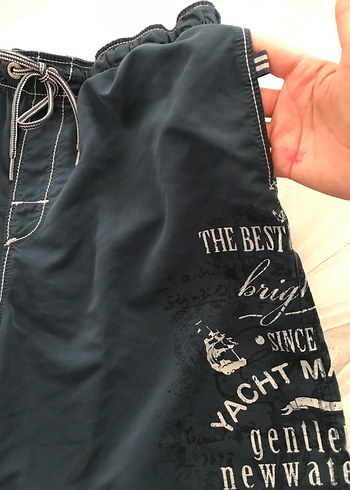 Lacivert Kemerli Erkek Mini Mayo şort - Görsel 2