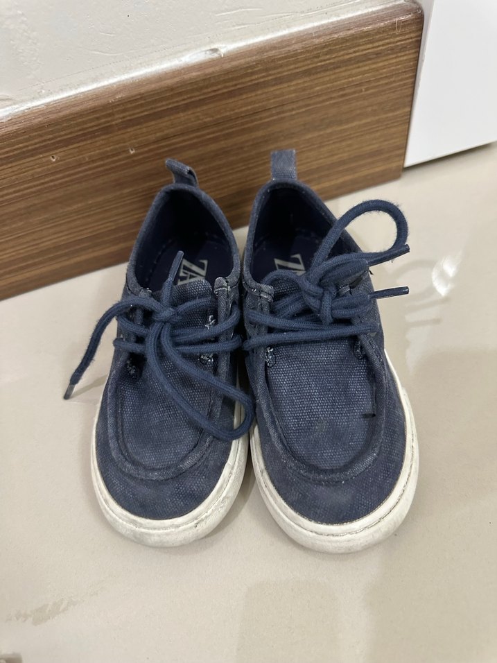 Erkek Çocuk Kot Kumaş Mavi Spor Ayakkabı Zara - Görsel 3