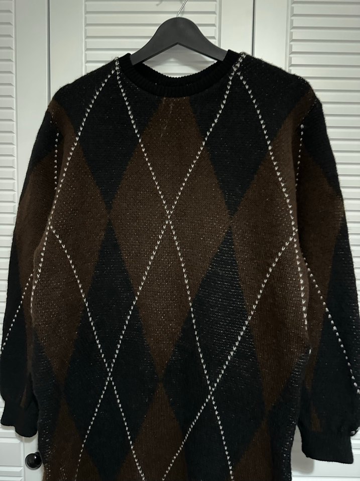 Kahverengi Örgü Kadın Kazak - Görsel 2