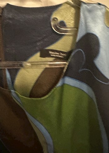 Kadın Çok Renkli Kamuflaj Uzun Elbise - Görsel 2