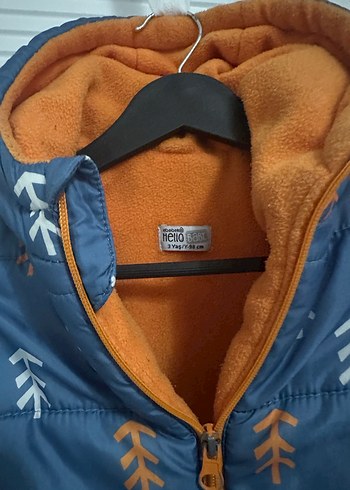 Kapüşonlu Mavi Baskılı Erkek Çocuk Mont 3 yaş - Görsel 2