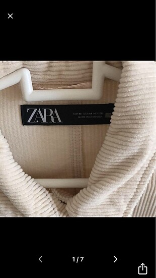 Zara marka etiketli orjinal uzun fitilli kadife ceket