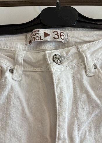 Beyaz Kadın Skinny Pantolon - Görsel 2