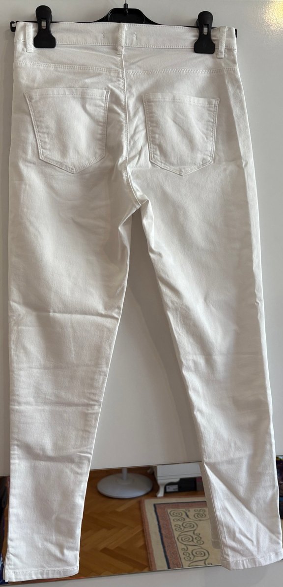 Kadın Beyaz Basic Skinny Pantolon - Görsel 4