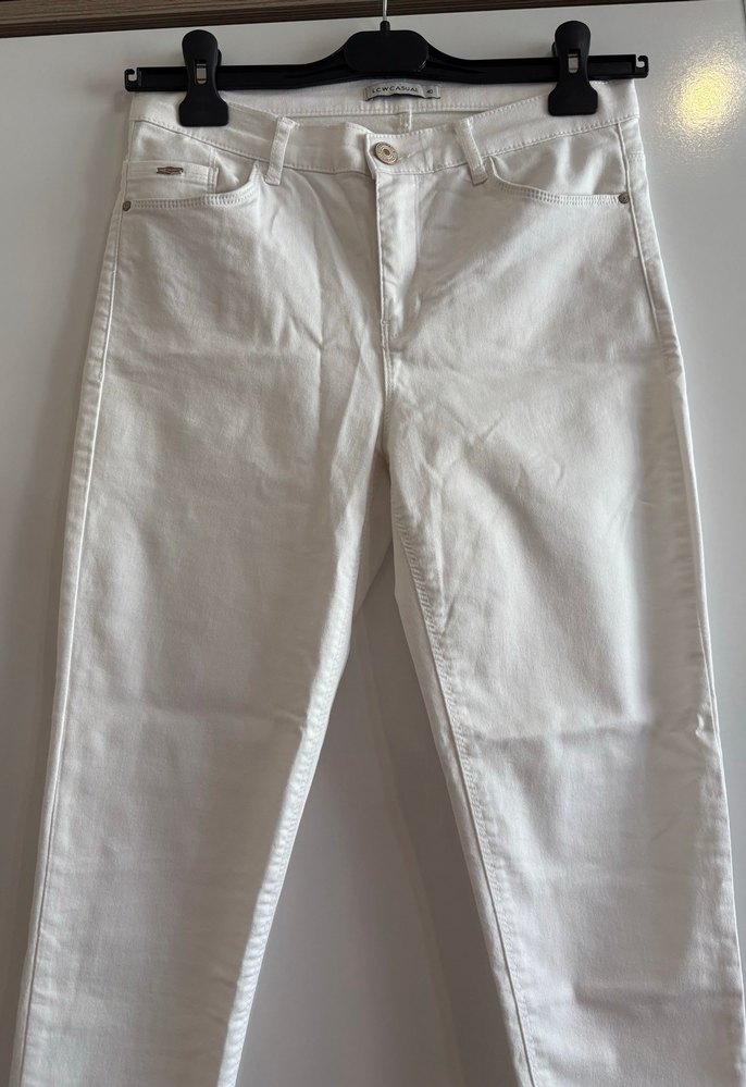 Kadın Beyaz Basic Skinny Pantolon - Görsel 2