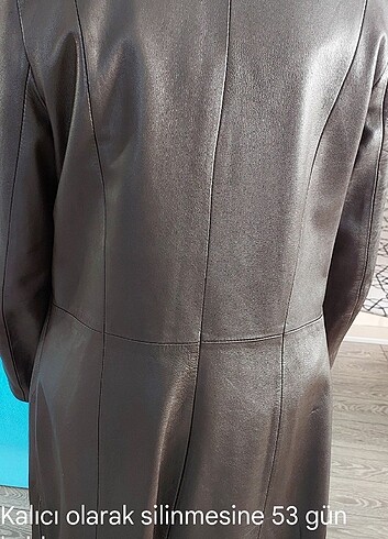 Hakiki uzun deri mont - Görsel 6