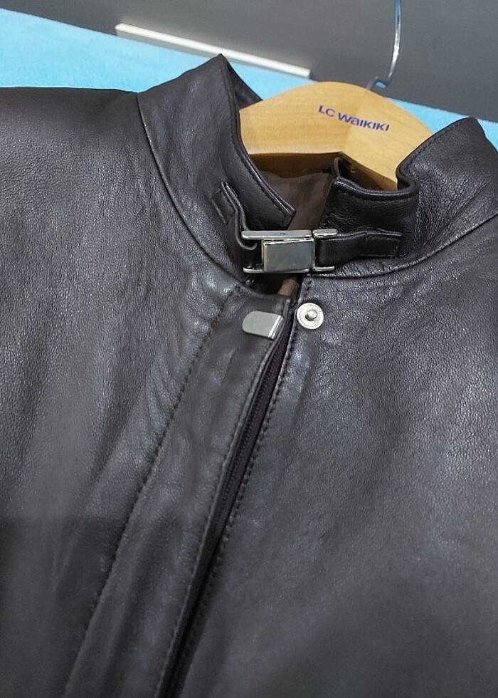 Hakiki uzun deri mont - Görsel 3