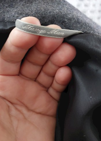 Gri Erkek Midi Boy Düğmeli Kaban - Görsel 5