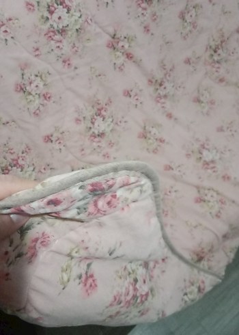 Pembe Çiçek Desenli Yatak Örtüsü yorgan - Görsel 8