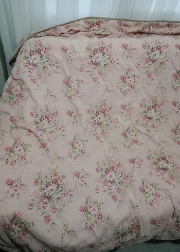 Pembe Çiçek Desenli Yatak Örtüsü yorgan - Görsel 3