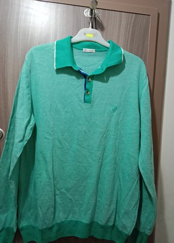 Uzun Kollu Yeşil Polo Yaka Erkek Tişört - Görsel 4