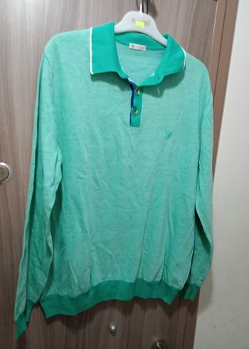 Uzun Kollu Yeşil Polo Yaka Erkek Tişört - Görsel 7