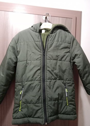 Yeşil Fermuarlı Erkek Çocuk Mont - Görsel 8