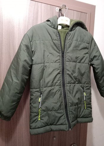 Yeşil Fermuarlı Erkek Çocuk Mont - Görsel 7