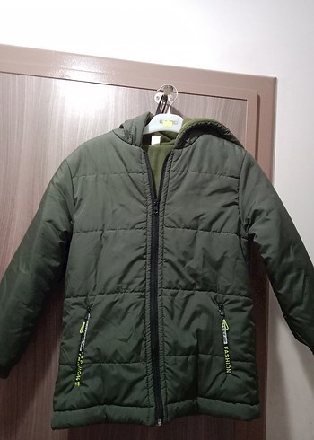 Yeşil Fermuarlı Erkek Çocuk Mont - Görsel 4