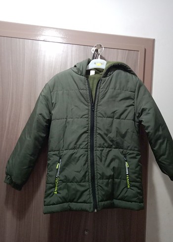 Yeşil Fermuarlı Erkek Çocuk Mont - Görsel 5