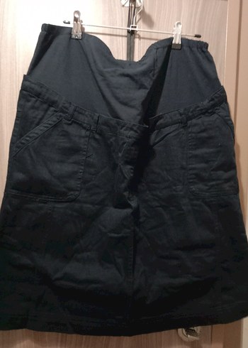 Siyah Kemerli Hamile Midi Kot Etek - Görsel 9