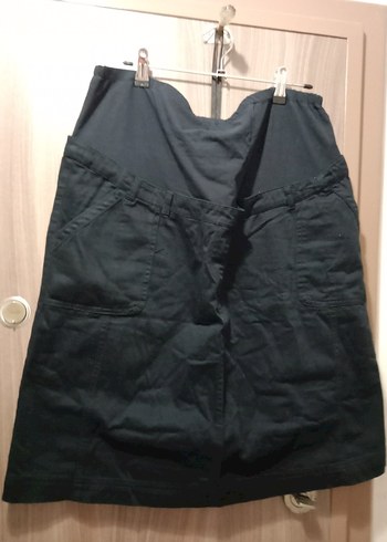 Siyah Kemerli Hamile Midi Kot Etek - Görsel 8