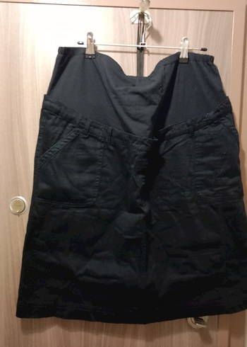 Siyah Kemerli Hamile Midi Kot Etek - Görsel 5