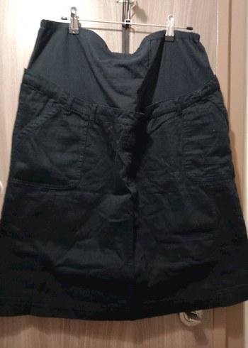 Siyah Kemerli Hamile Midi Kot Etek - Görsel 6