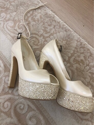 Topuklu ayakkabı platform topuk ayakkabı düğün ayakkabısı gelin 