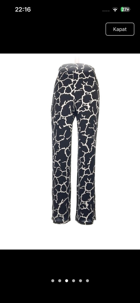 Zebra Desenli Kadın Bol Kesim Pantolon - Görsel 2