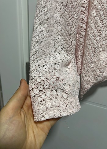 Atmosphere Dantel Detaylı Pembe Kız Bolero