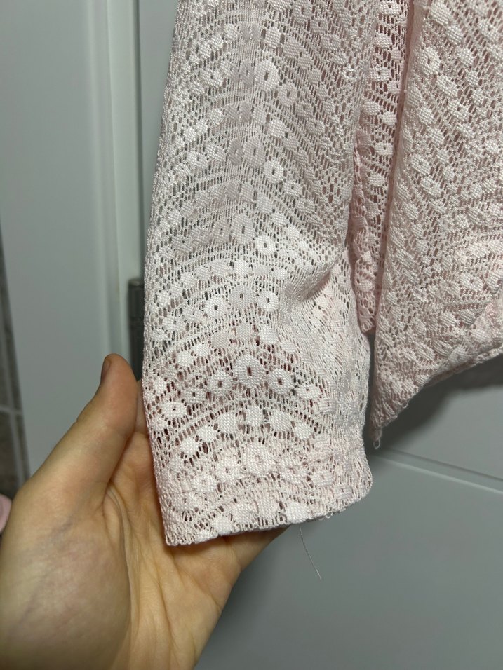 Dantel Detaylı Pembe Kız Bolero - Görsel 3