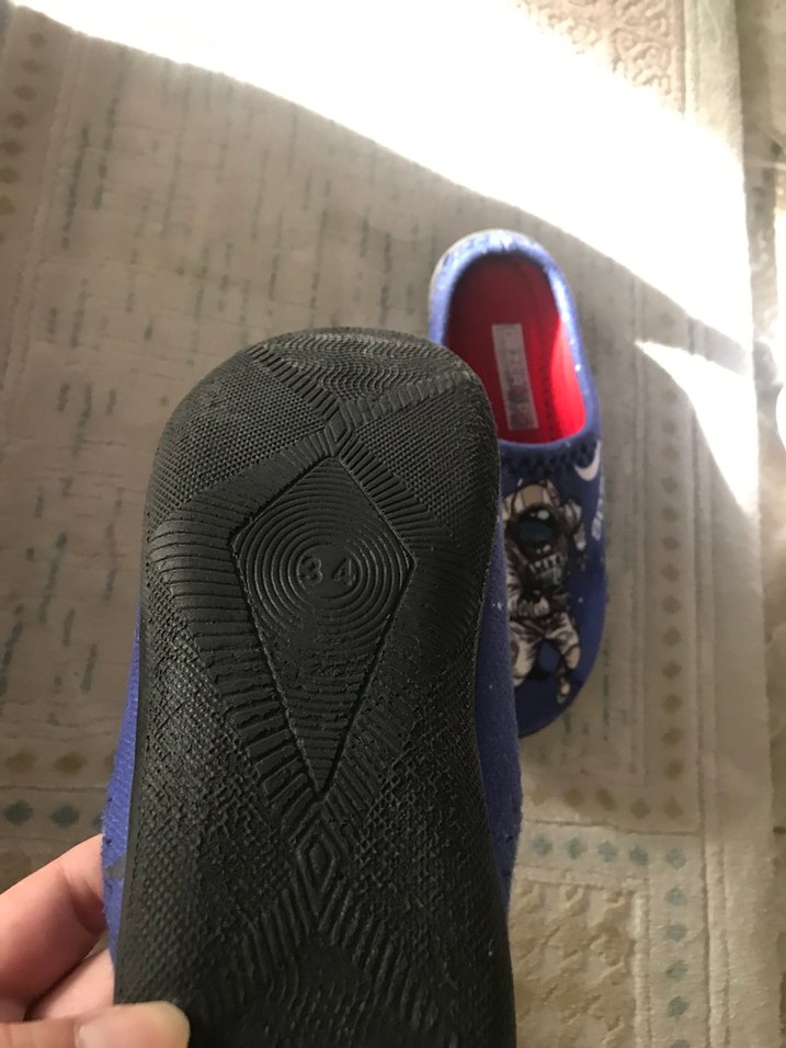 Erkek Çocuk Mavi  Sıcak Terlik 34 numara - Görsel 2