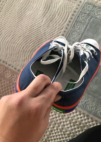 Benetton Kadın Mavi Sneaker 33 numara - Görsel 4