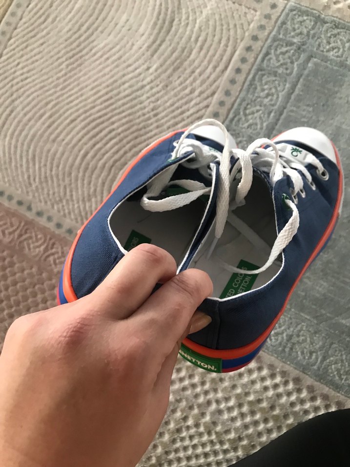Benetton Kadın Mavi Sneaker 33 numara - Görsel 4