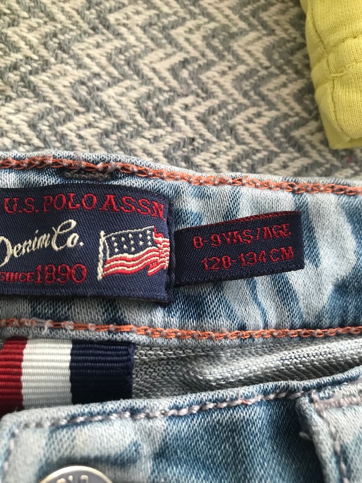 Erkek çocuk Polo 2 adet Sarı Bağcıklı ve  Denim Şort - Görsel 3