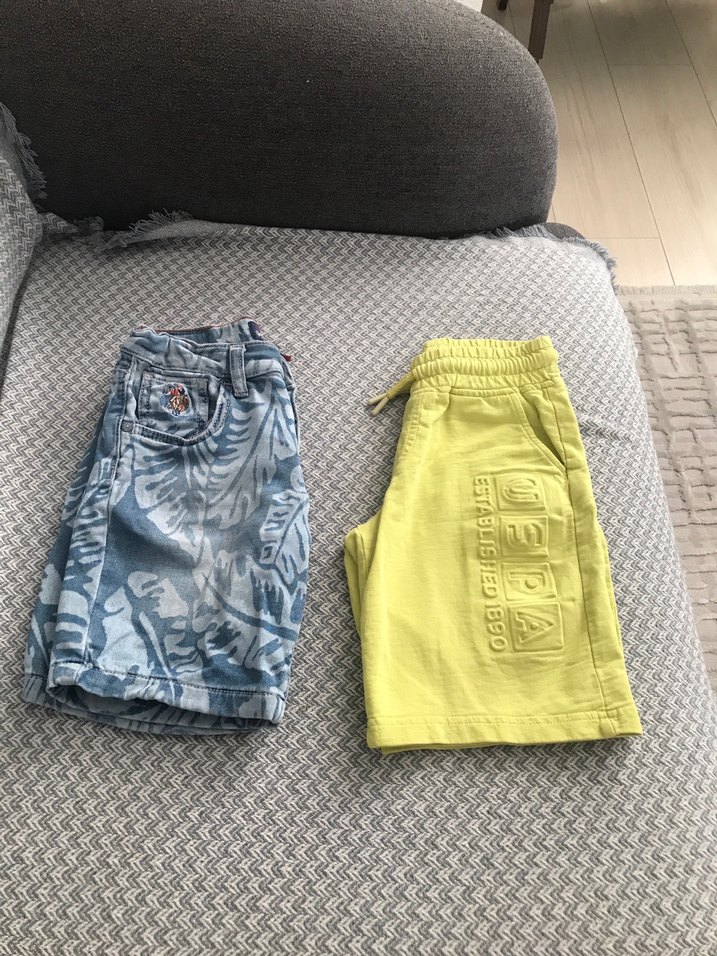 Erkek çocuk Polo 2 adet Sarı Bağcıklı ve  Denim Şort - Görsel 2