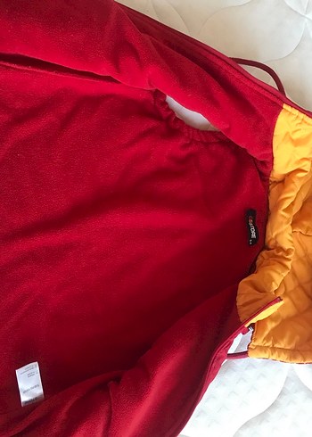 Çocuk gs store Sarı kırmızıKapitone Fermuarlı Yelek - Görsel 3