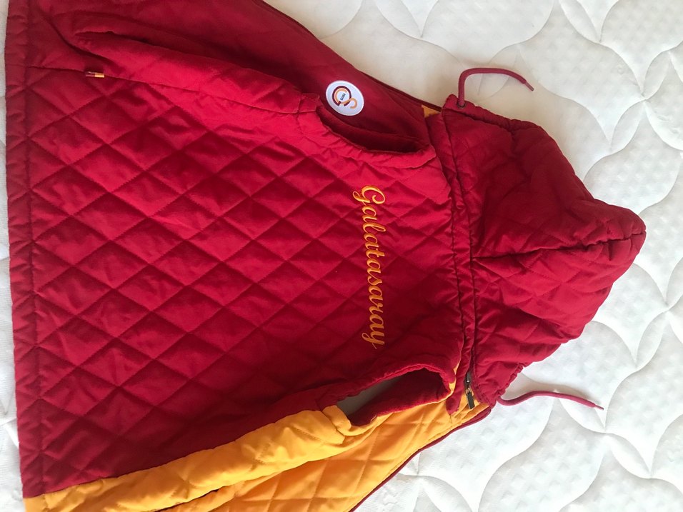 Çocuk gs store  Sarı kırmızıKapitone Fermuarlı Yelek - Görsel 2