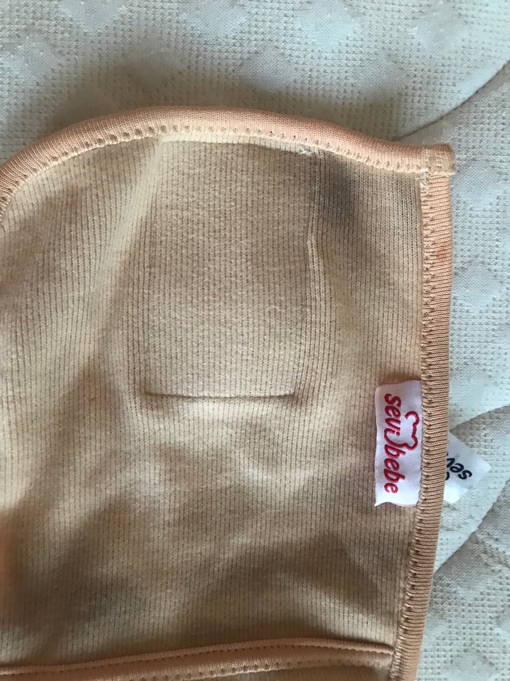 Yenidoğan bebekler için Bej Renkli Kiraz çekirdeği kemeri - Görsel 2