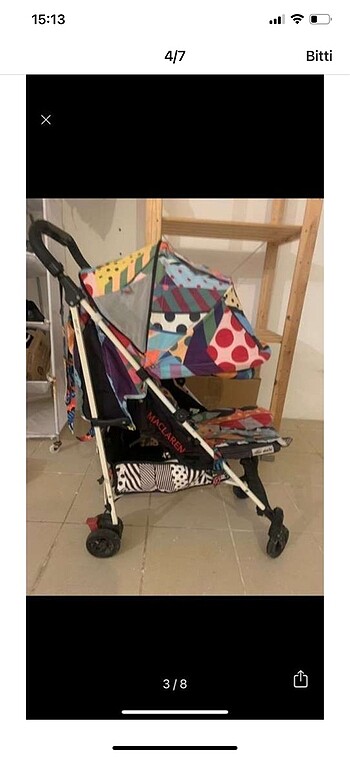 9- 36 kg Beden çeşitli Renk maclaren renkli baston bebek arabası