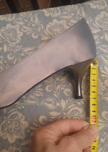 La Scada Gri Saten Stiletto Topuklu Kadın Ayakkabı - Görsel 7