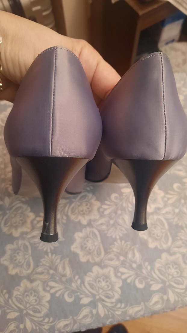 La Scada Gri Saten Stiletto Topuklu Kadın Ayakkabı - Görsel 5