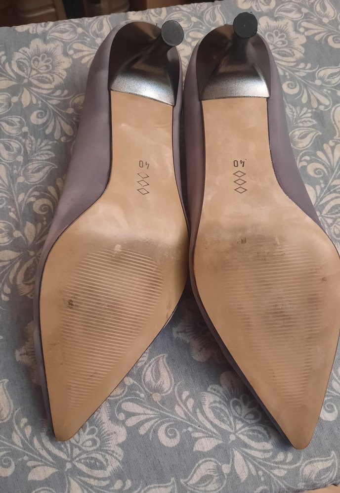 La Scada Gri Saten Stiletto Topuklu Kadın Ayakkabı - Görsel 2