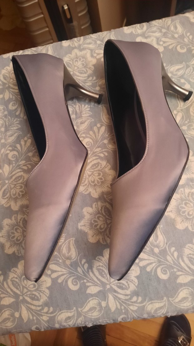 La Scada Gri Saten Stiletto Topuklu Kadın Ayakkabı - Görsel 3