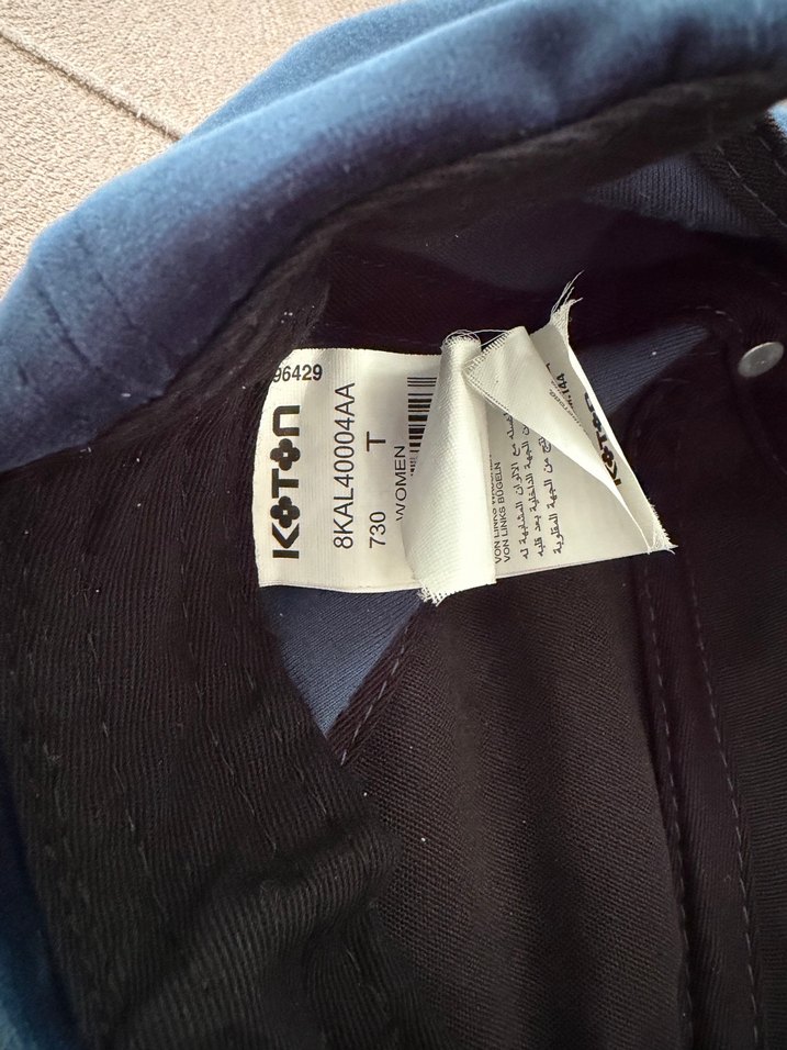 Kadife Lacivert Spor Şapka - Görsel 2