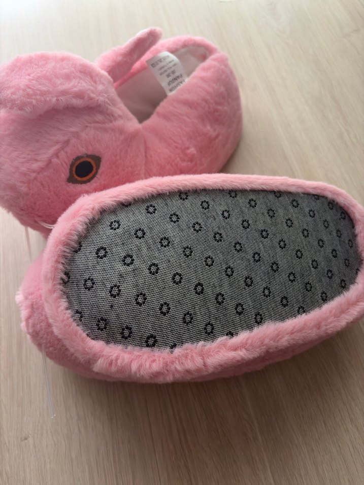 Pembe Kadın Peluş Terlikler - Görsel 3