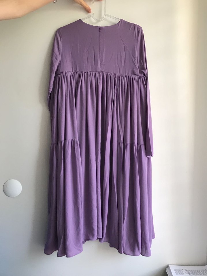 Mor Uzun Kollu Salaş Tunik - Görsel 2