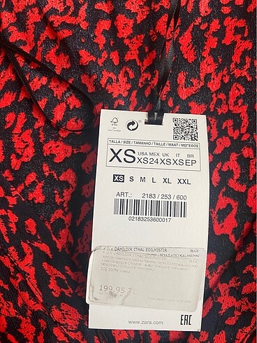 xs Beden çeşitli Renk Zara bluz